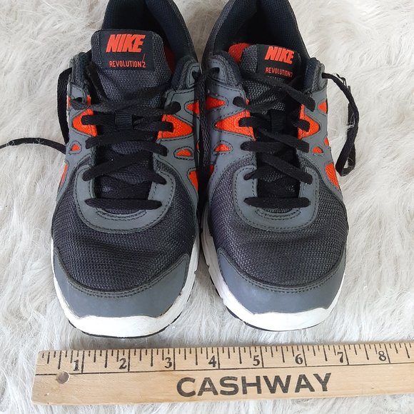 Nike Youth Kid's Grey and Orange Training Shoes Y5 - Picture 8 of 9